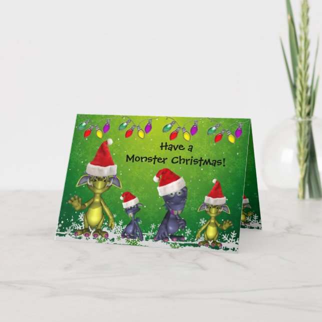 Monstruos divertidos en navidad del monstruo de (Anverso)