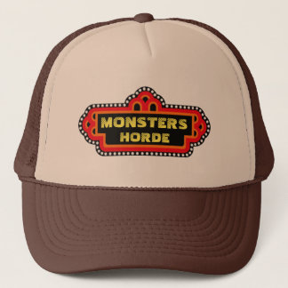 Monstruos Horda Retro Pizza Lugar Sombrero Camione
