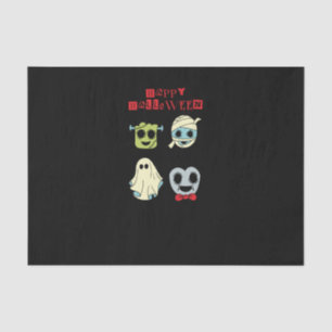 Monstruos Lindos de Halloween en Papel de Seda - B