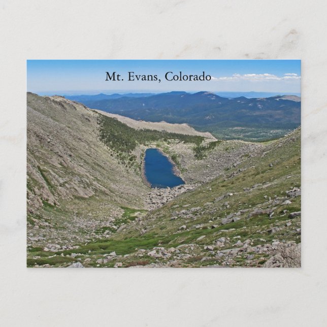 Mont. Evans, tarjeta postal de Colorado (Anverso)