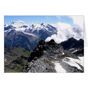 Mont Fort con tarjeta de montañas y glaciares
