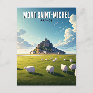 Mont St-Michel Normandy Francia tarjeta de viaje