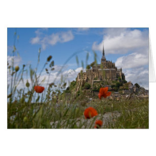 Mont St Michele a través de los amapolas