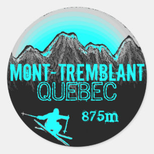 Mont Tremblant Quebec esquí pegatinas de arte verd