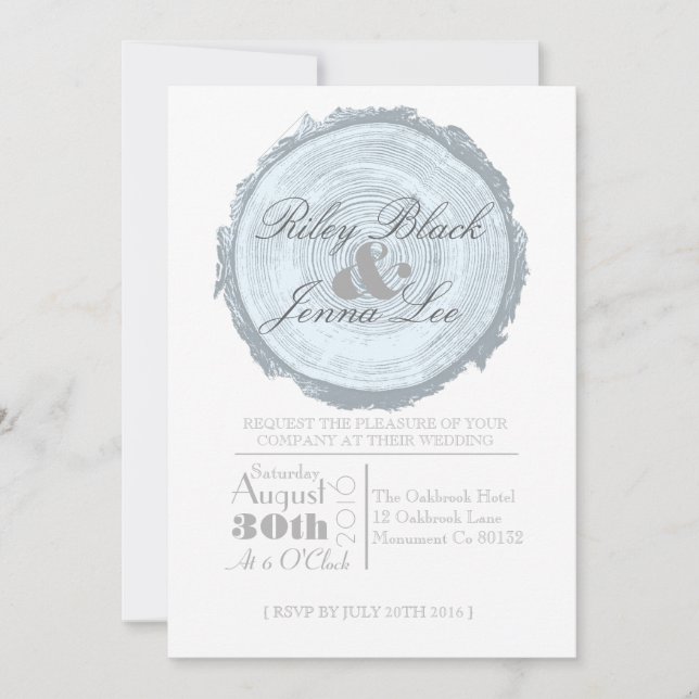 Montaje de árbol de Moda moderno | Invitación a bo (Anverso)