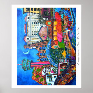 Montaje de dos impresiones en el centro de San Ant