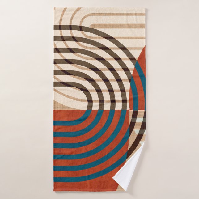 Montaje de estampados retro de arte de colchón con (Toalla de baño)