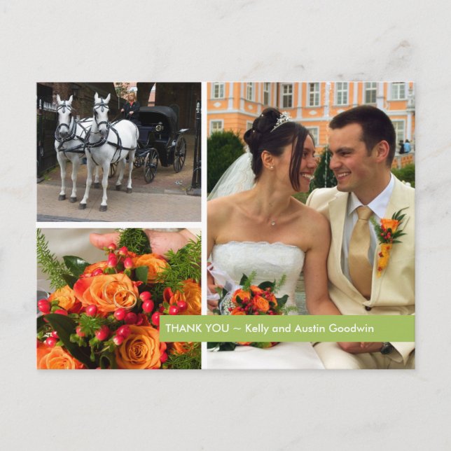 Montaje de fotos moderno de banda verde 3 nota de  (Anverso)