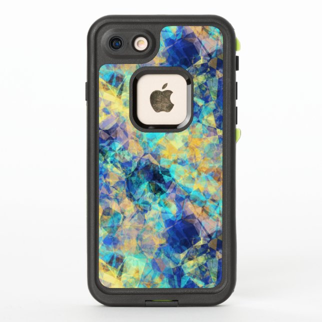 Montaje de tejidos azul y amarillo (Reverso)