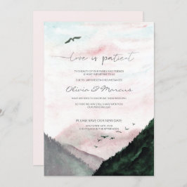 Montaña acuática de Invitación pospuesta boda