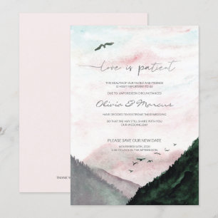 Montaña acuática de Invitación pospuesta boda