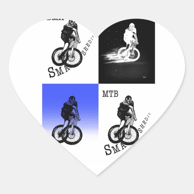 Montaña Biker MTB BMX CYCLIST Pegatinas (Anverso)