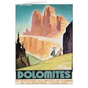 Montaña de las dolomías del vintage