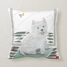 Montaña del oeste Terrier, almohada de Westie