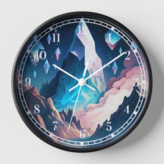Montaña Del Reloj Del Paisaje De La Fantasía De Cr (Anverso)