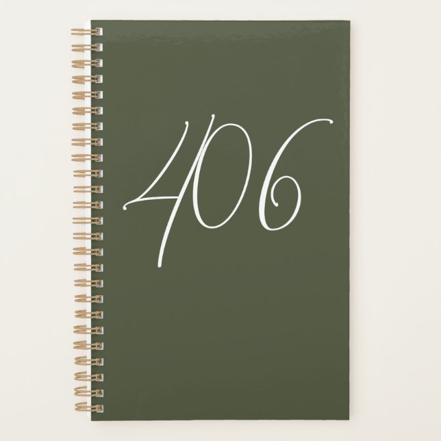 Montana Green con planificador de código de área b (Anverso)