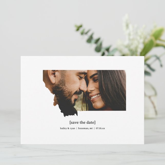 Montana Guardar la tarjeta de fotos de fecha (Anverso de pie)