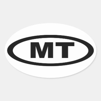 Montana - hoja de 4 pegatinas de coches ovaladas