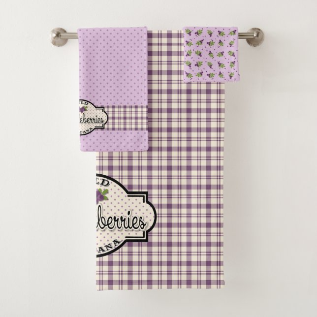 Montana Huckleberry Bath Towset (In situ)
