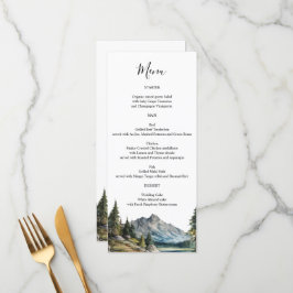 Montaña Lake Menu con nombres personalizados en la