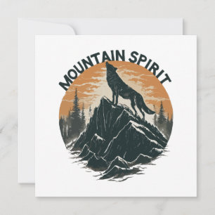 Montaña Majestad Wolf Howling en el pico