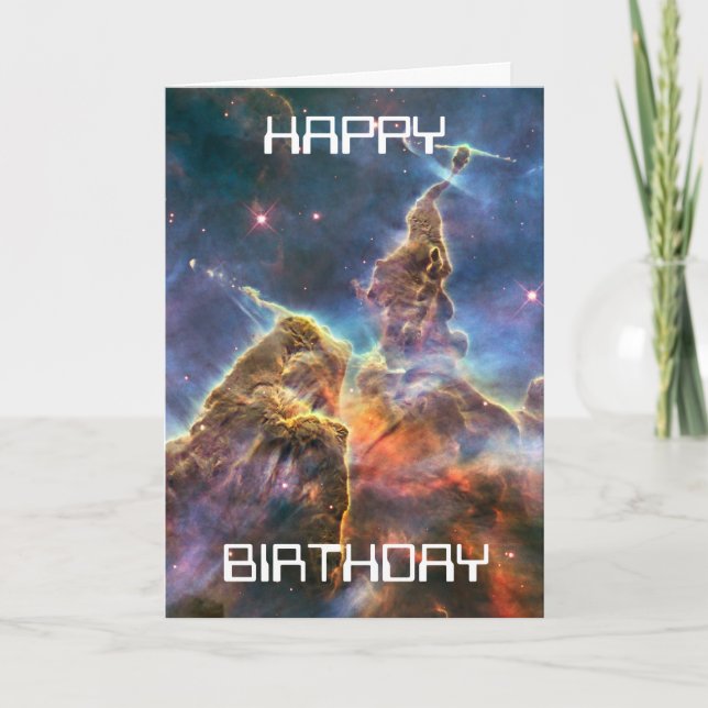 montaña mística, tarjeta de cumpleaños de imagen h (Anverso)