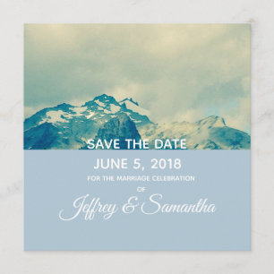 Montaña personalizada guardar la tarjeta de fecha