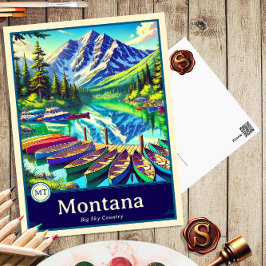 Montana | Postal con cubierta de estilo anime
