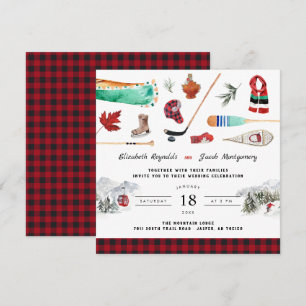 Montaña rusa de invierno   Invitación de Boda de c