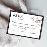 Montaña Sakura | Casual RSVP v2 Borde con fecha