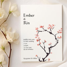 Montaña Sakura | Invitación a la boda casual