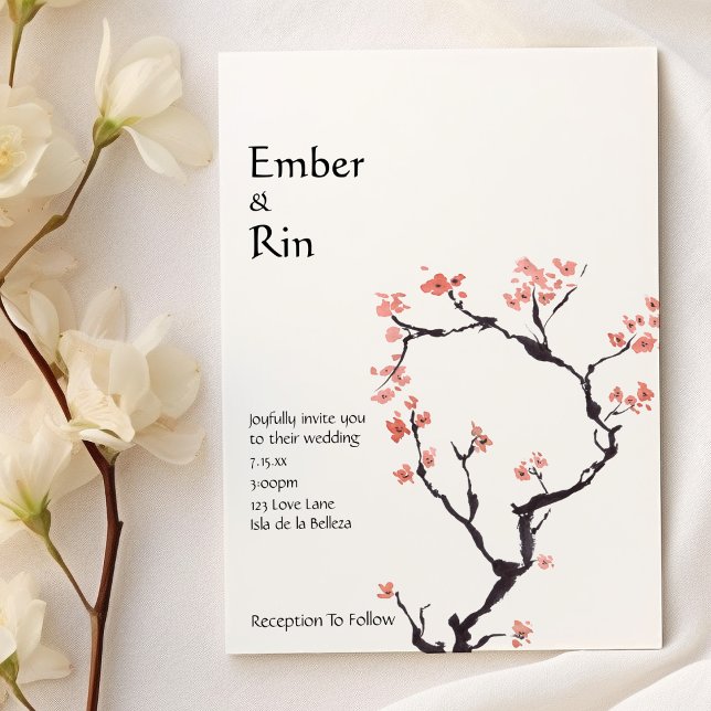 Montaña Sakura | Invitación a la boda casual (Subido por el creador)