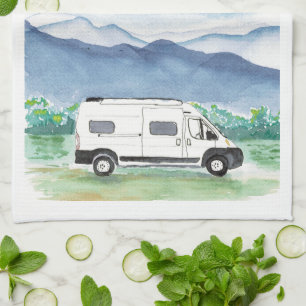 Montaña Scene Van Life Cocina Toalla de Cocina Ca