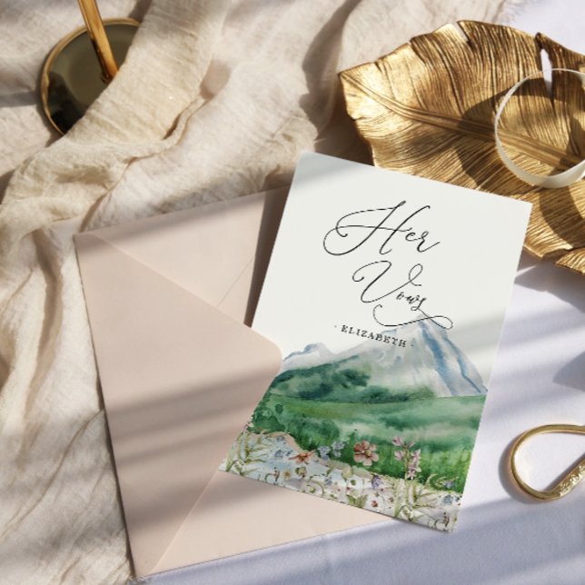 Montaña | Su Boda promete la tarjeta Keepsake (Subido por el creador)