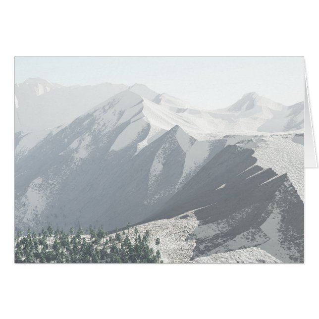 Montañas abstractas - tarjetas (Anverso (Horizontal))
