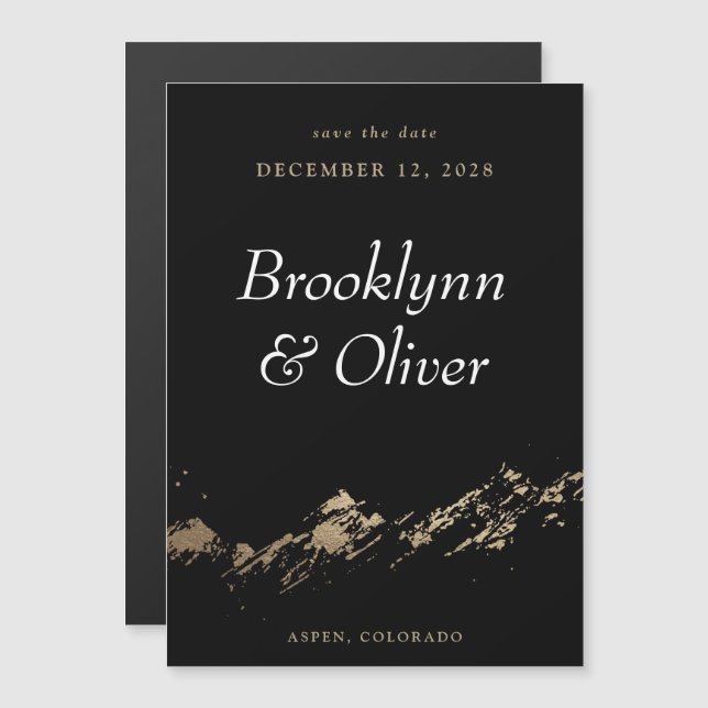 Montañas abstractas Verde oscuro salven el imán de (Anverso/Reverso)