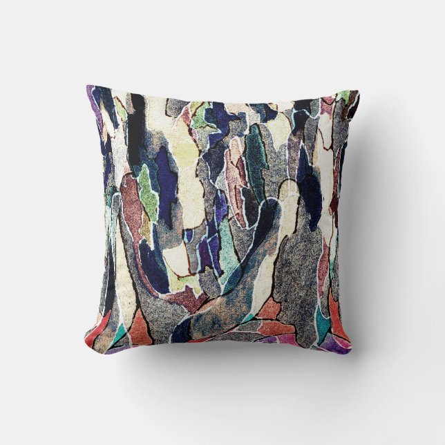 Montañas acuarelas Resumen Cojín decorativo de art (Anverso)