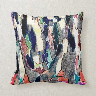 Montañas acuarelas Resumen Cojín decorativo de art