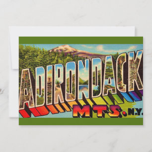 Montañas Adirondack Vintage Tarjeta Postal Grande 