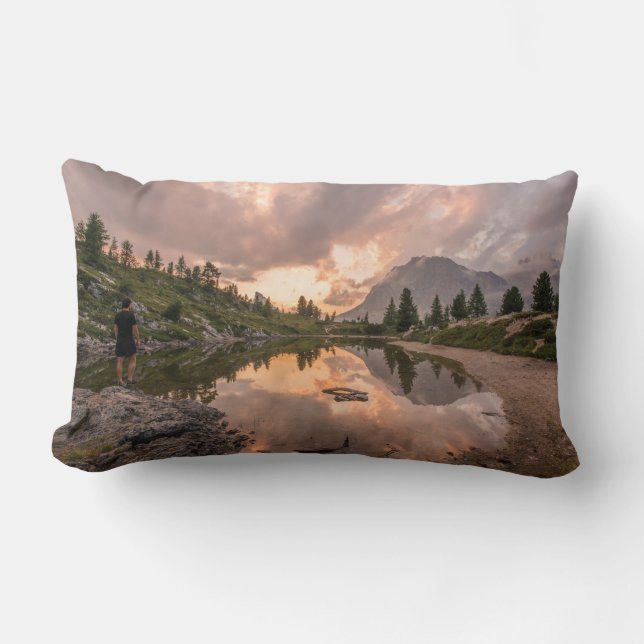 Montañas almohadas de lanzamiento de estanques (Anverso)
