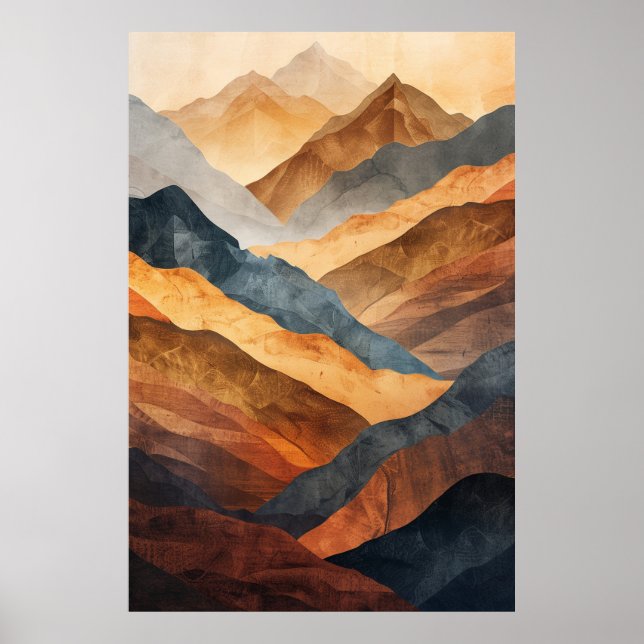 Montañas andinas: Resumen de arte geométrico (Frente)