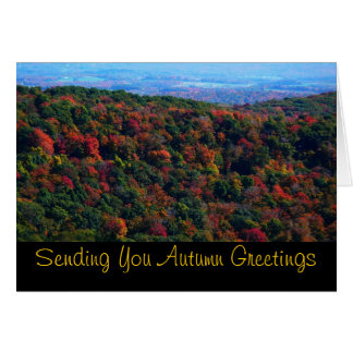 Montañas appalaches en carta de otoño