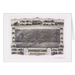 Montañas atlánticas, mapa panorámico de NJ - 1894