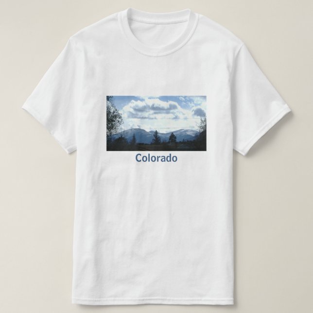Montañas azules en camiseta de Colorado (Diseño del anverso)