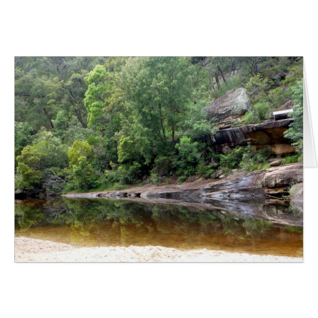 montañas azules reflejan (Anverso (Horizontal))