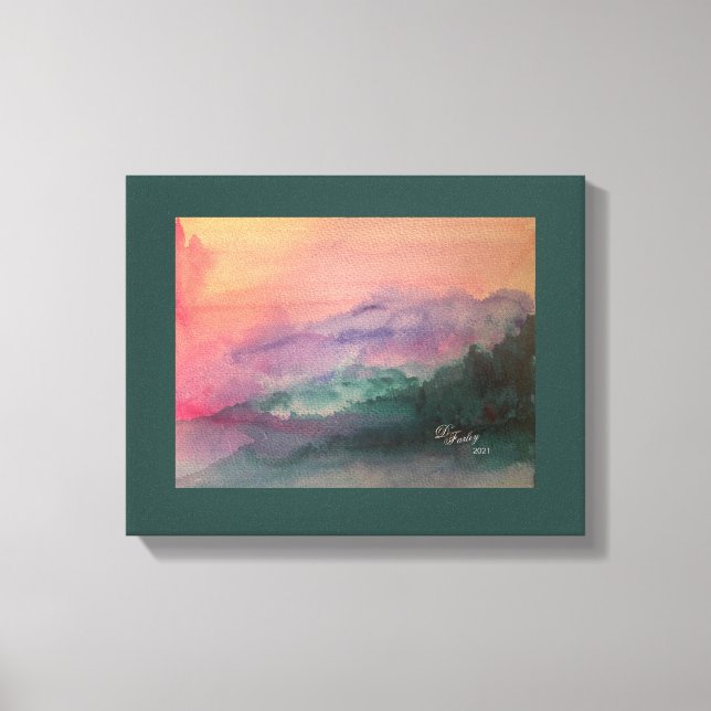 Montañas Blue Ridge Impresión de tela estirada (Anverso)