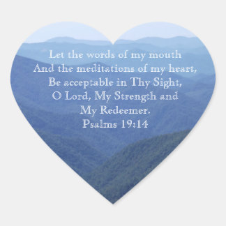 Montañas Blue Ridge Verse Heart Pegatinas