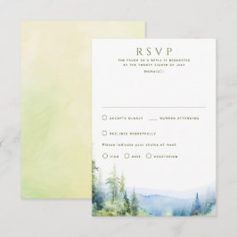 Montañas Bodas de Verano Tarjetas RSVP