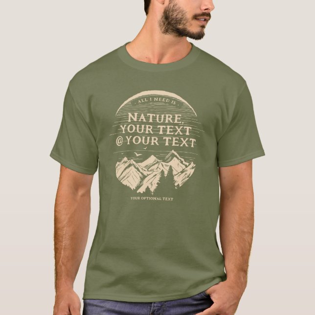 Montañas camisetas personalizadas (Anverso)
