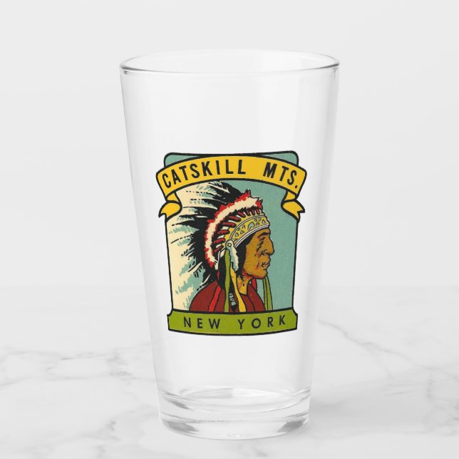 Montañas Catskill, New York Pint Glass (Anverso)